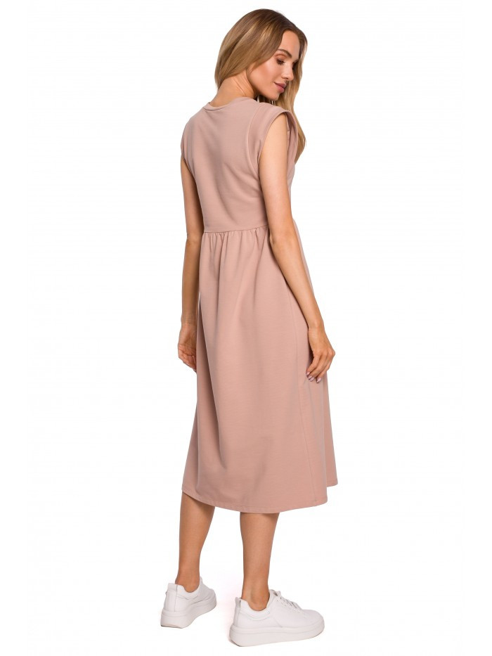 Obrázok M581 High Waist Sleeveless Dress  EÚ L mocca