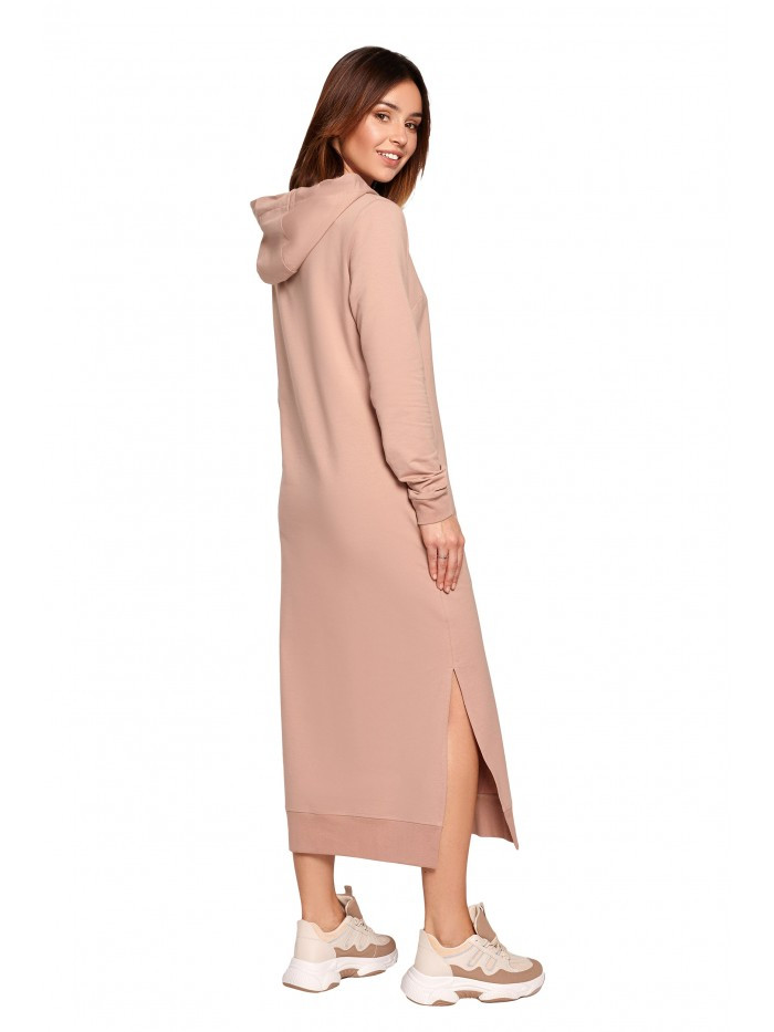 Obrázok B197 Midi Dress With A Hood  EÚ XXL mocca