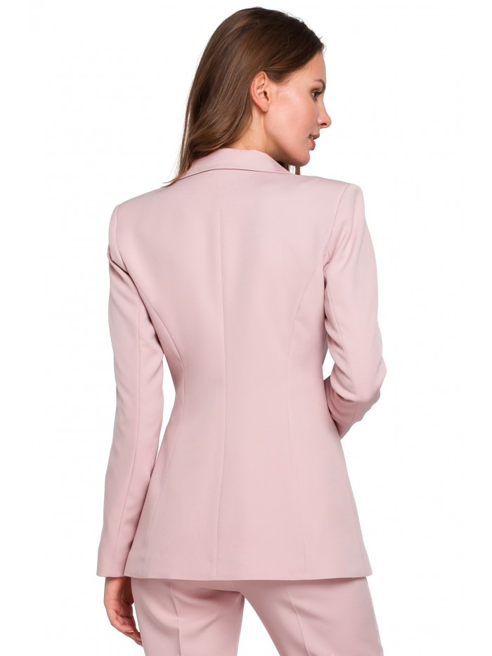 Obrázok K036 Single buttom blazer  EÚ S. crepepink