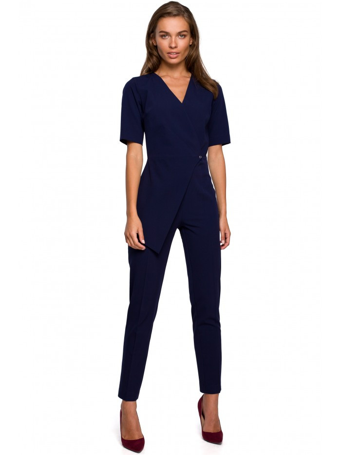 Obrázok S241 One-piece jumpsuit with a double front  EÚ L námornícka modrá