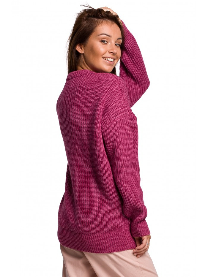 Obrázok BK052 Ribbed knit pullover sweater  EU L / XL vres