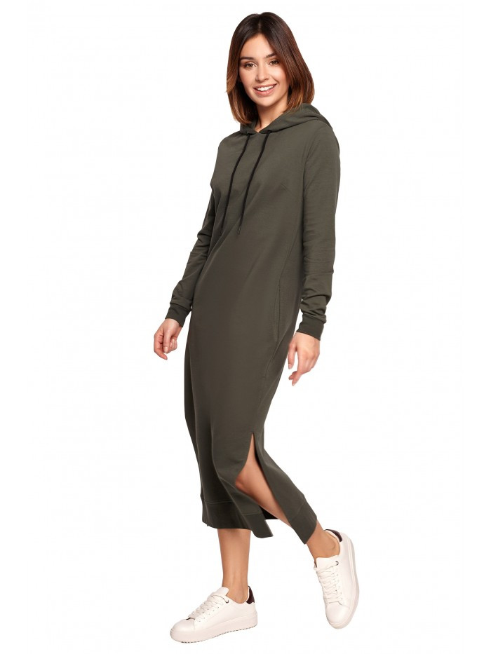 Obrázok B197 Midi Dress With A Hood  EÚ XXL vojenská zelená