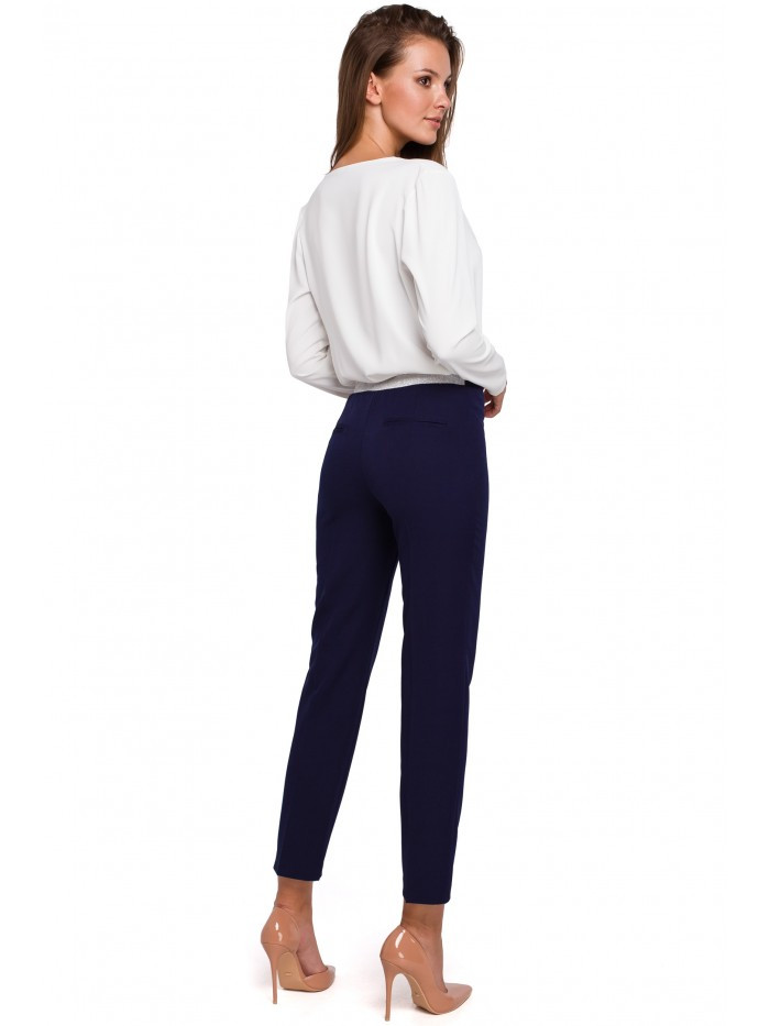 Obrázok K035 Trousers with elasticized waistband  EÚ S. tmavo modrá