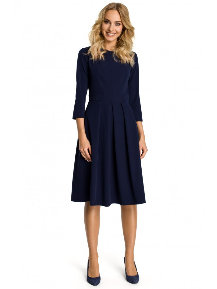 Obrázok M335 Dress with box pleat in front  EÚ XXL námornícka modrá