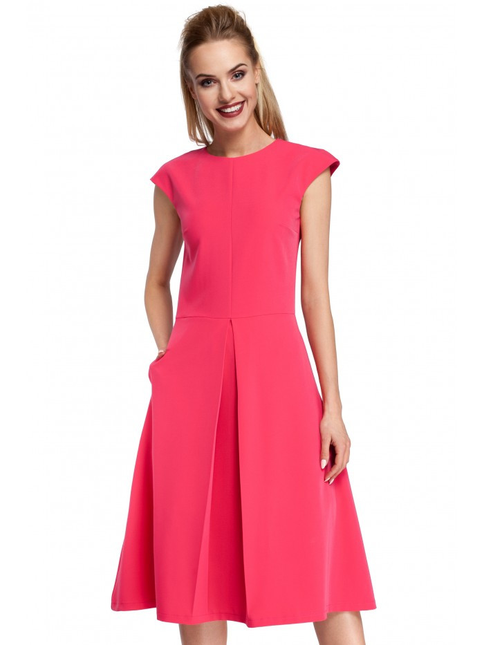 Obrázok M296 Inverted pleat dress  EÚ XL ružový