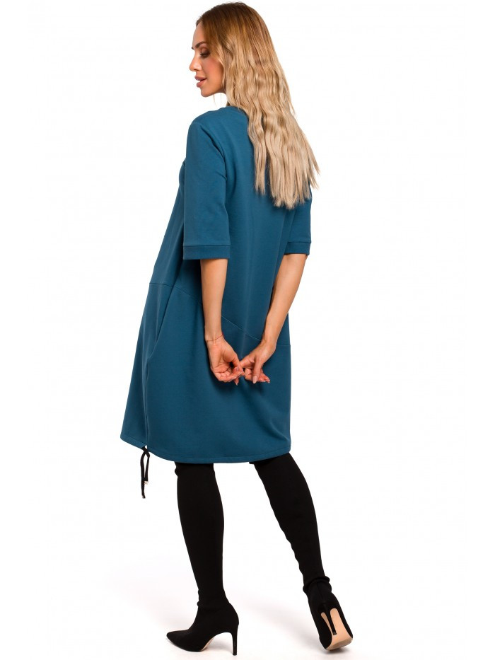 Obrázok M451 Dress with tied bottom hem  EÚ XL oceanblue