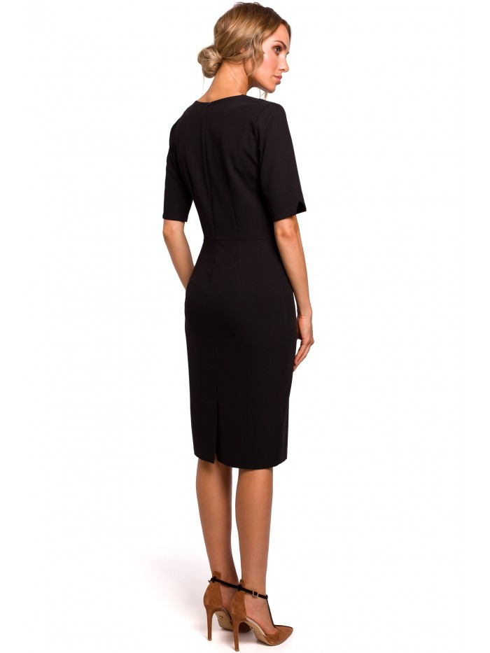 Obrázok M455 V-neck dress  EÚ XL čierna