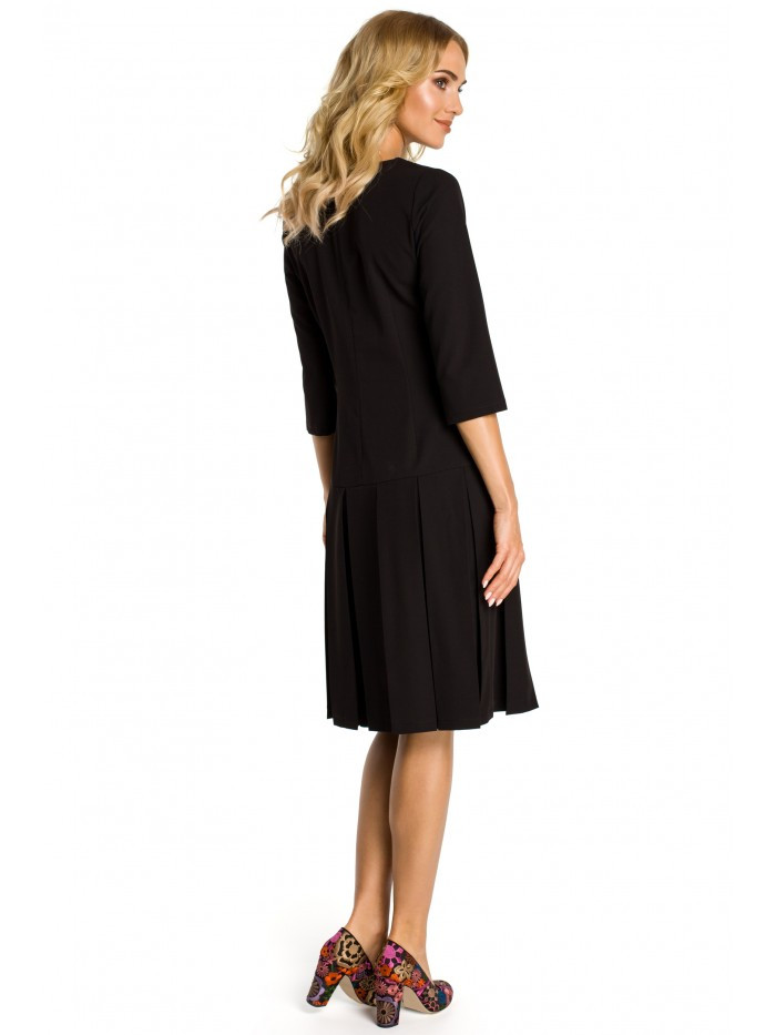 Obrázok M336 Drop waist dress with pleats  EÚ S. čierna