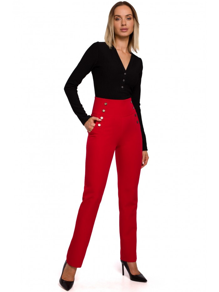 Obrázok M530 High waisted trousers with decorative press studs  EÚ L vyd