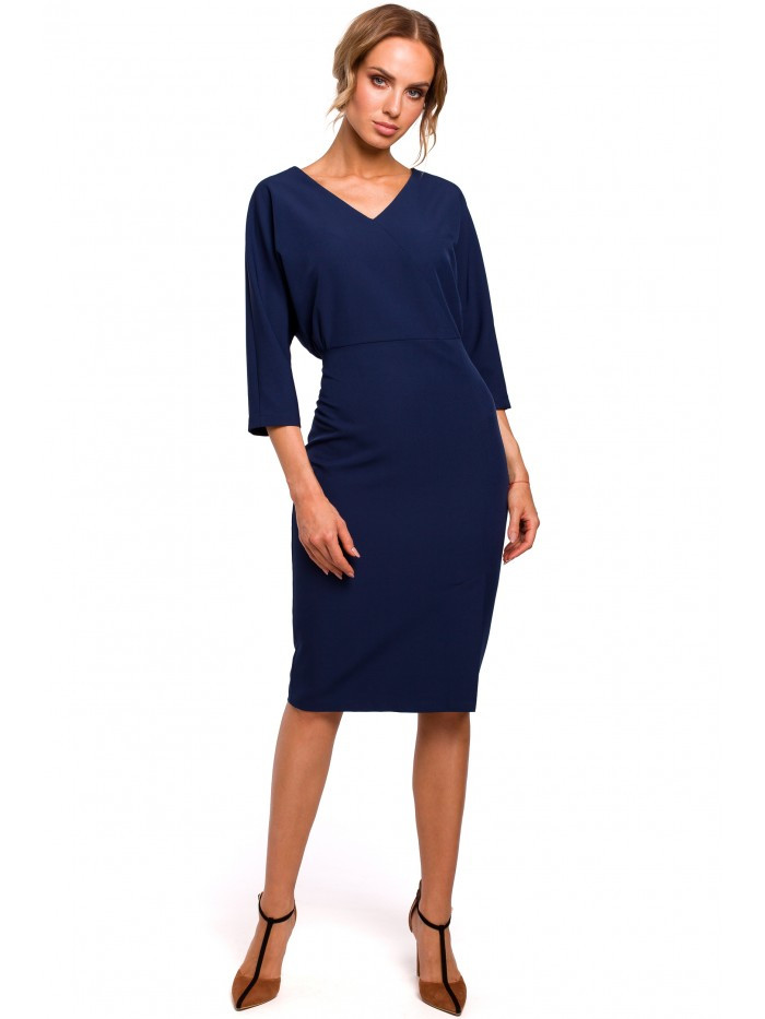 Obrázok M464 Batwing sleeve dress  EÚ XXL námornícka modrá