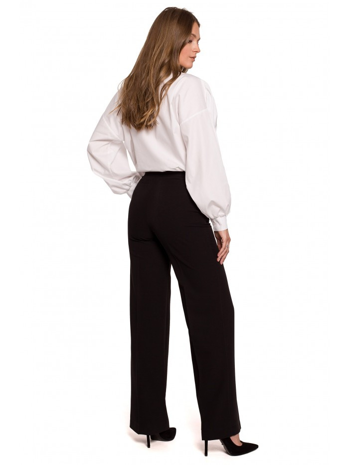 model 18003686 Klasické kalhoty s rovnými nohavicemi - černé EU XXL