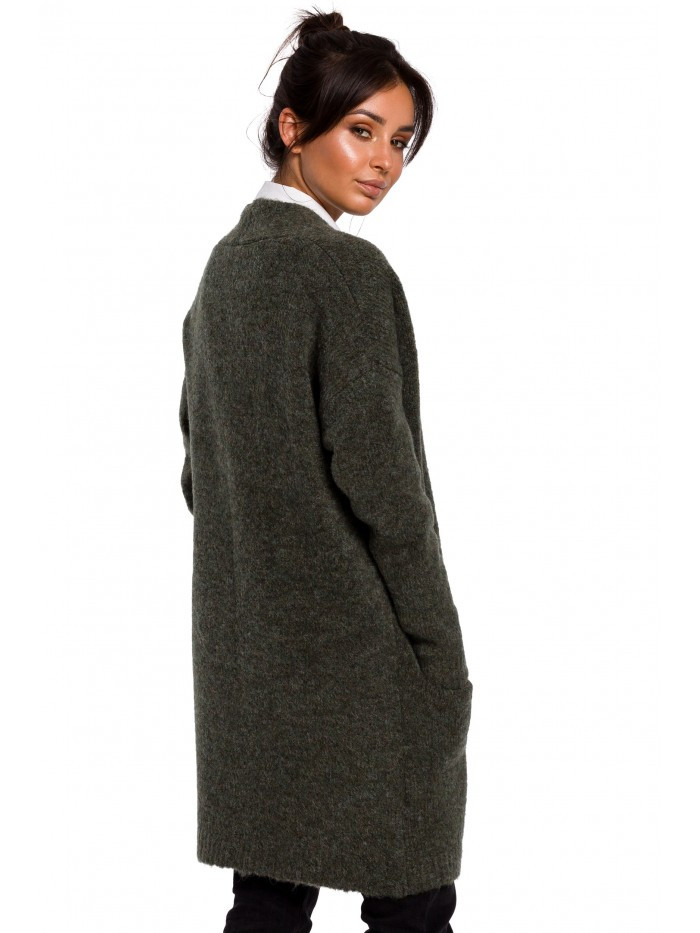 Obrázok BK034 Fuzzy knit cardigan  EU L / XL zelená