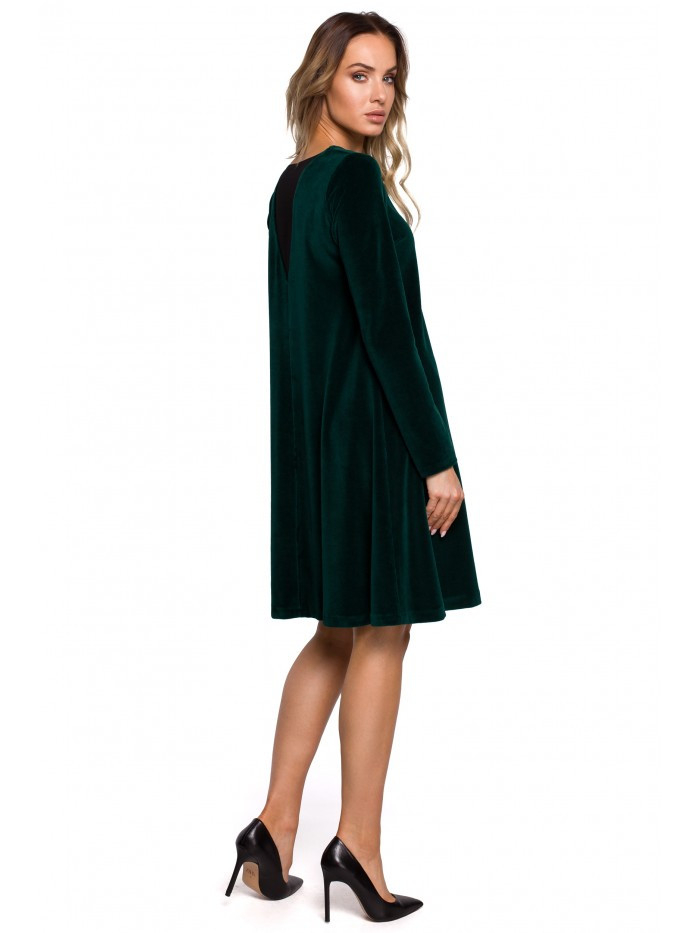 Obrázok M566 Velvet Relaxed Fit Dress  EÚ M zelená