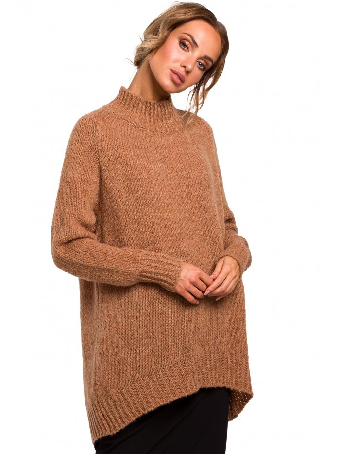 Obrázok M468 High-low pullover sweater  EU S / M ťava