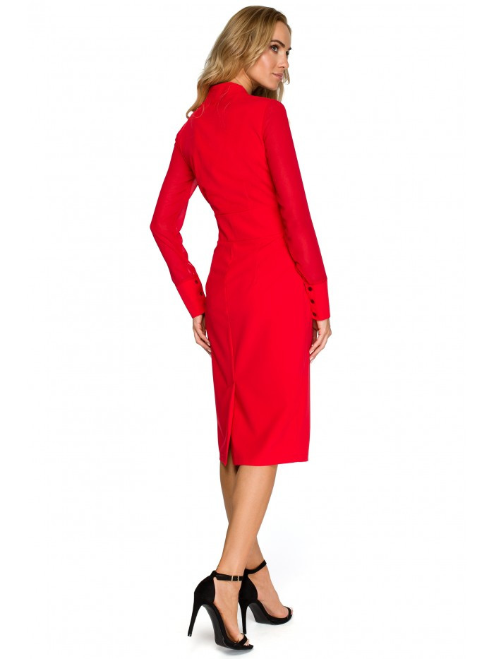 Obrázok S136 Chiffon sleeve sheath dress  EÚ XXL vyd