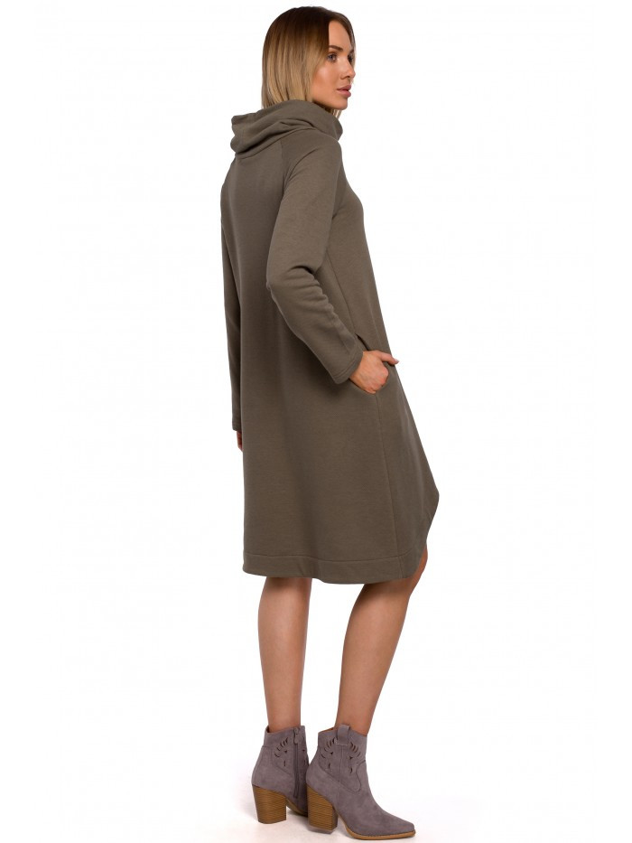 Obrázok M551 Asymetric hem knit dress  EÚ XL khaki