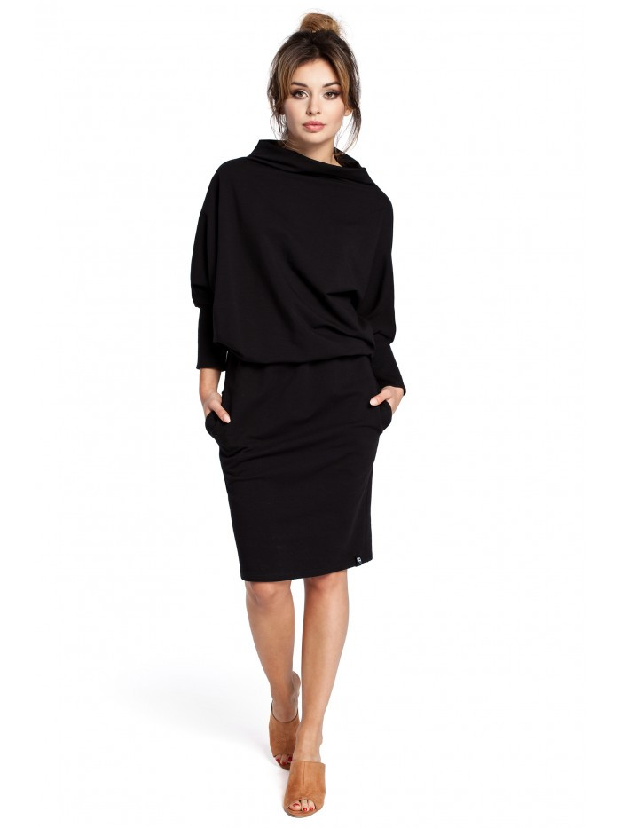 Obrázok B032 Kimono sleeve dress  EU 2XL / 3XL čierna