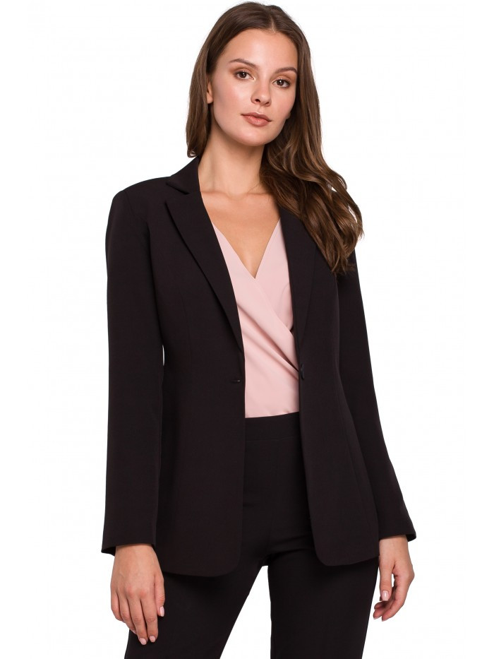 Obrázok K036 Single buttom blazer  EÚ XL čierna