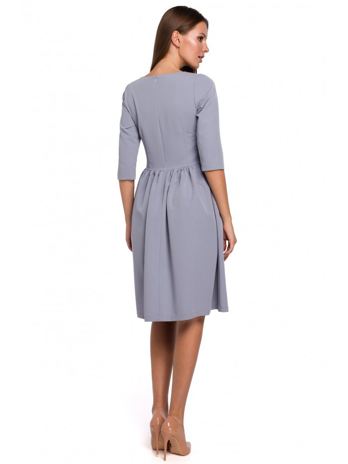 Obrázok K010 Fit & flare dress with gathered waistline  EÚ S. holubica