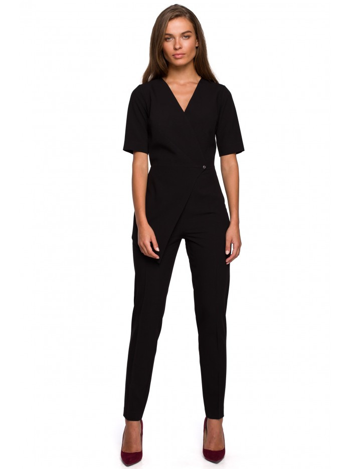 Obrázok S241 One-piece jumpsuit with a double front  EÚ XXL čierna