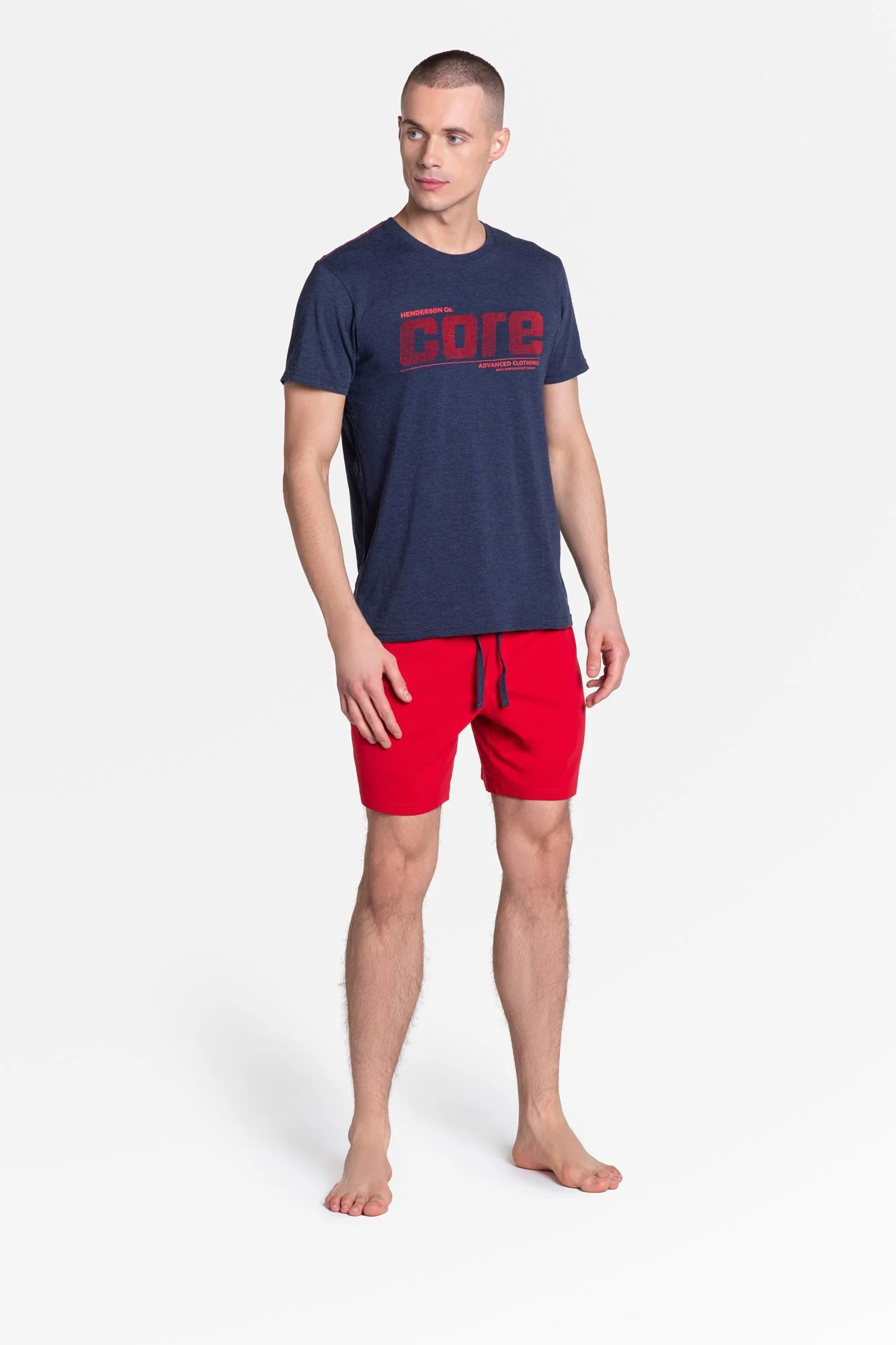 Pyžamo Oxford 38285-59X tmavě modrá a červená - Henderson M - thumb (1)