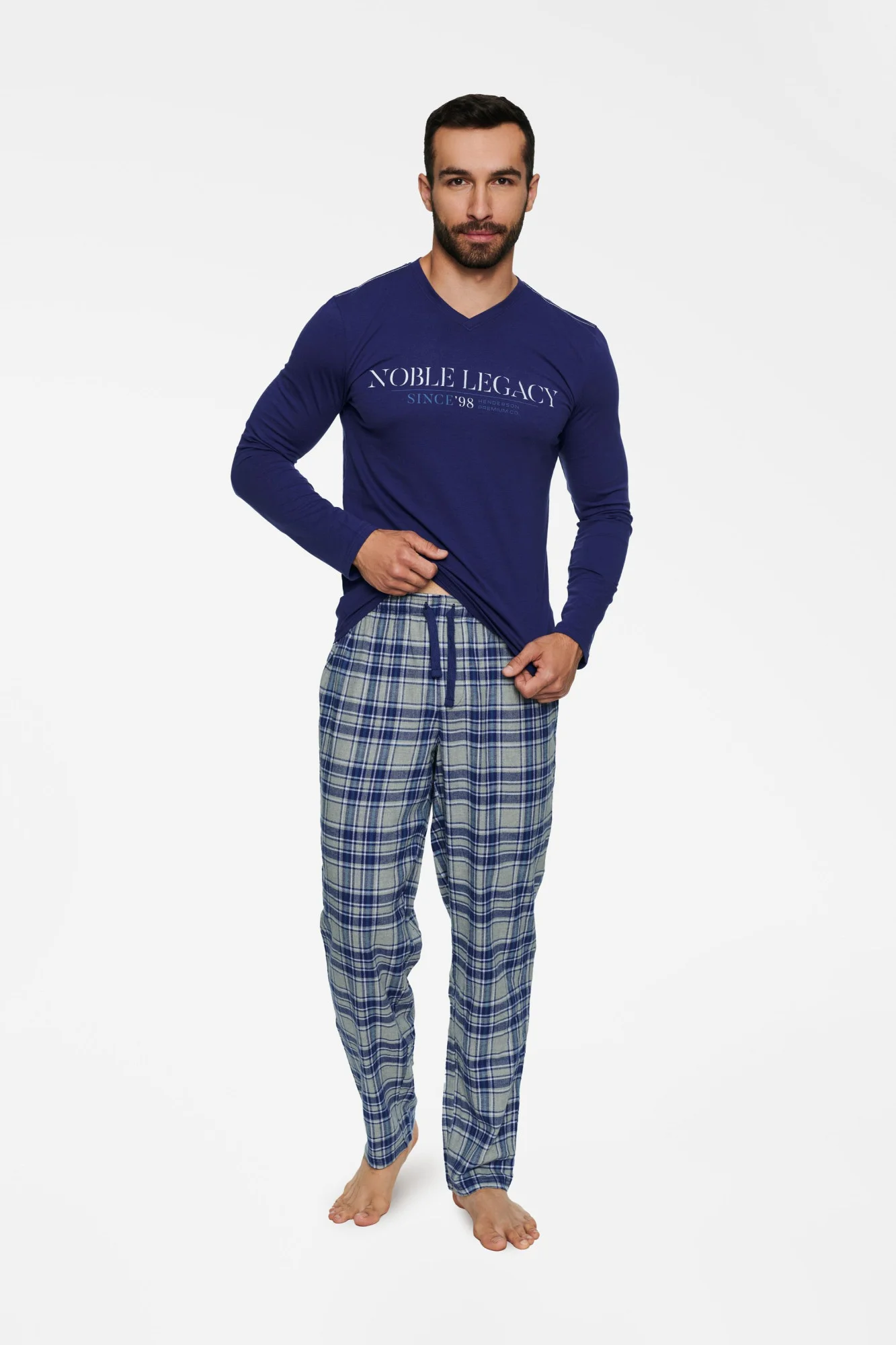 Pyžamo Town 40074-59X Navy Grey - Henderson XXL - thumb (1)