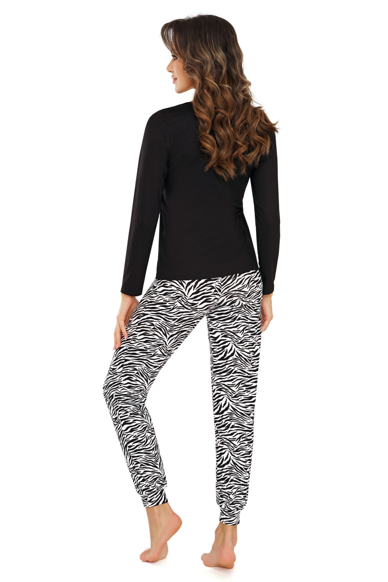 Pyžamo Zebra Long Black - Donna 44