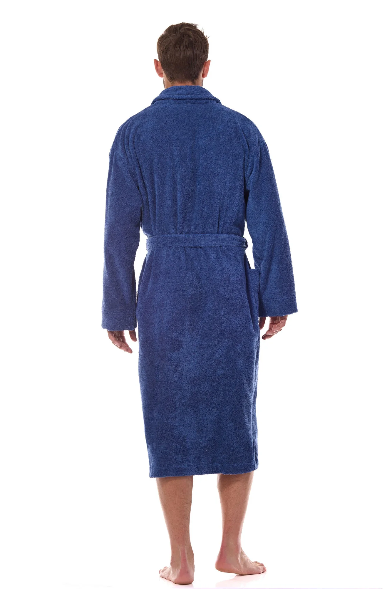 Župan bavlněný dlouhý 2450 Navy - L&L XXL - thumb (1)