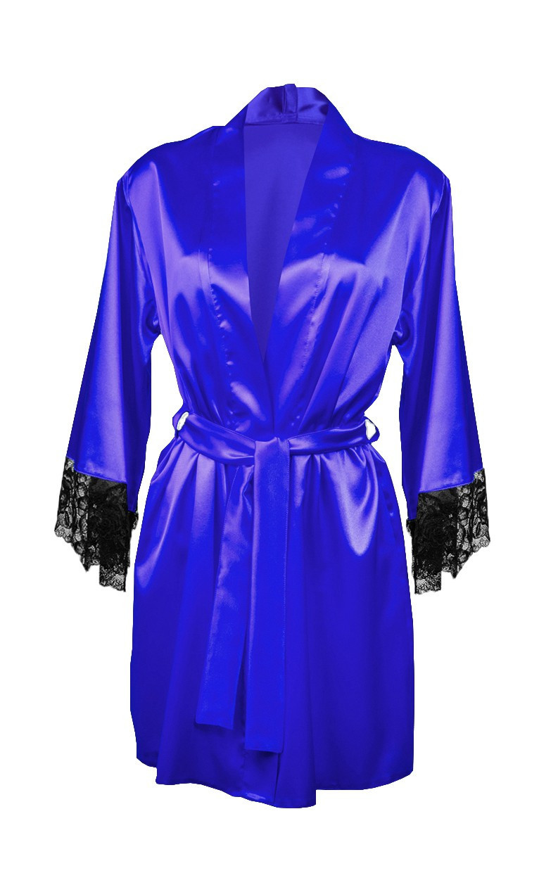 DKaren Housecoat Adelaide Blue Velikost: L, Barva: Modrá