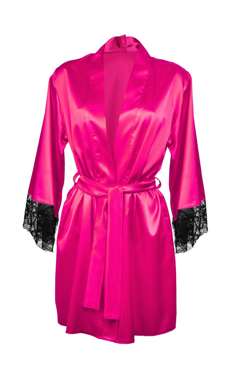 DKaren Housecoat Adelaide Dark Pink Velikost: L, Barva: tmavě růžová