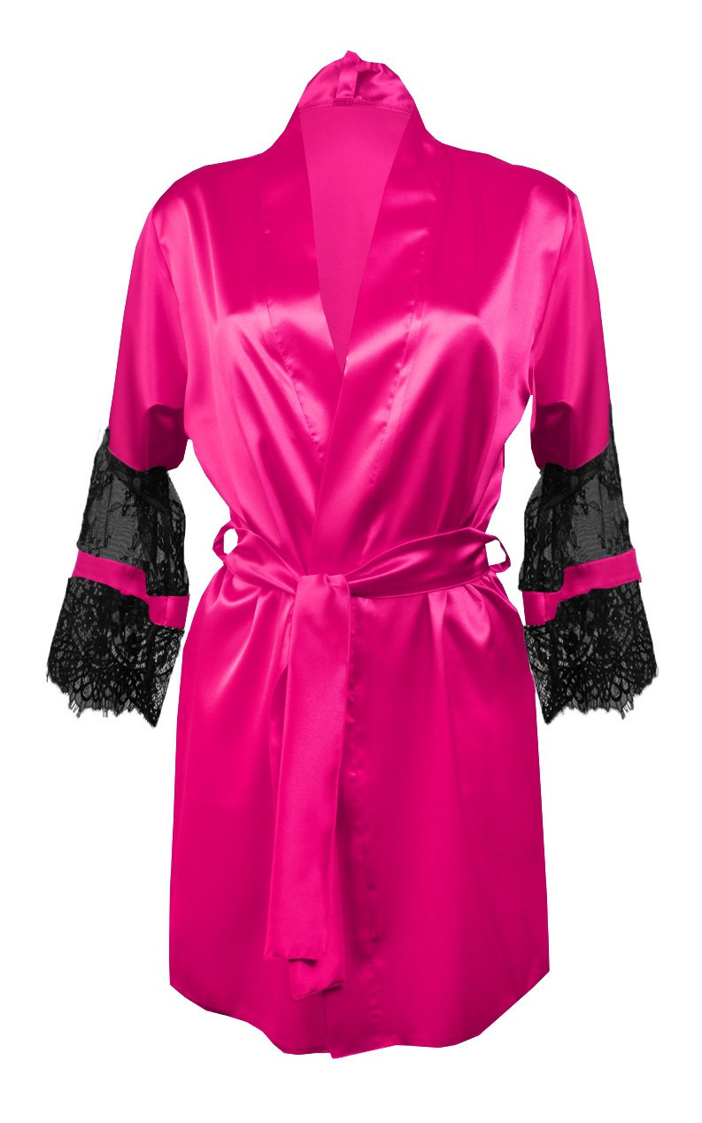 DKaren Housecoat Beatrice Dark Pink Velikost: XS, Barva: tmavě růžová