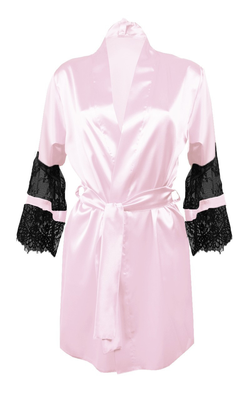DKaren Housecoat Beatrice Pink L Pink