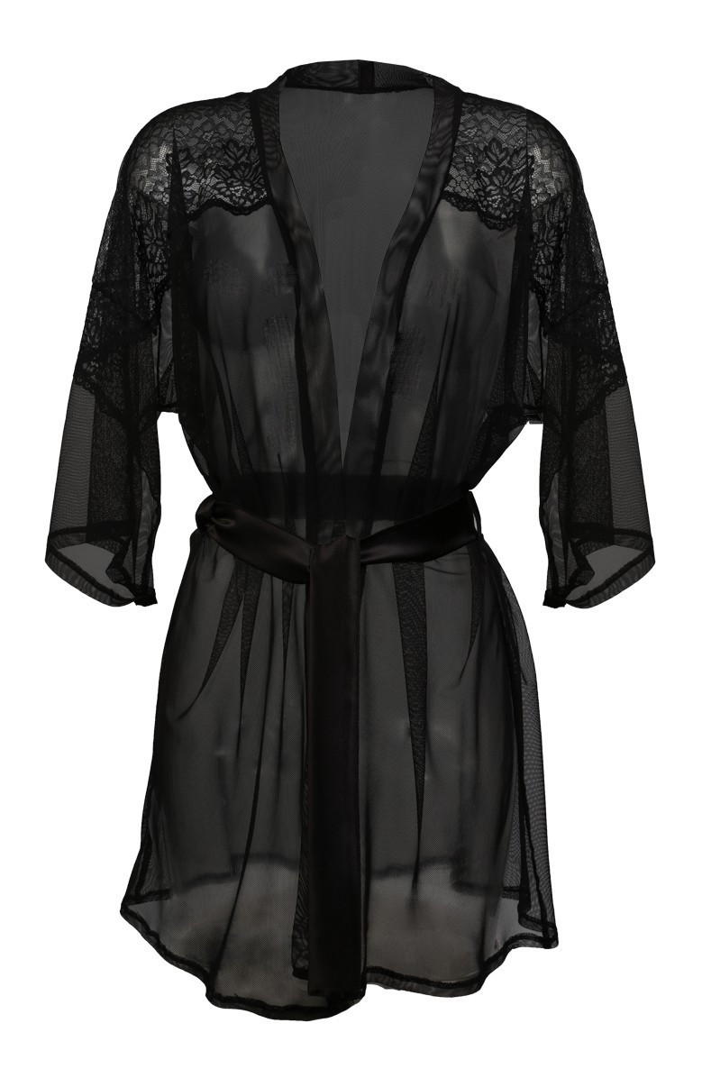 Dámský župan Housecoat model 16664250 Black - DKaren Velikost: L, Barva: černá