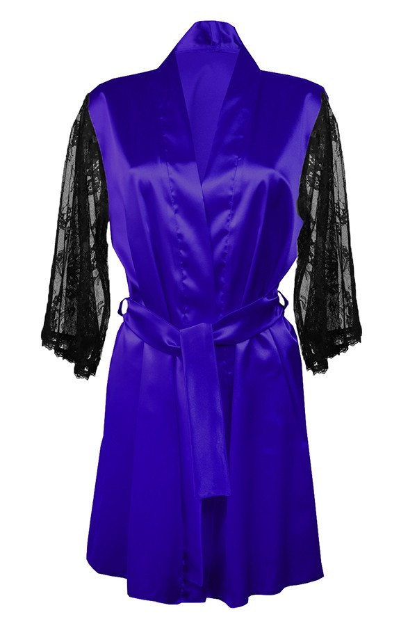 DKaren Housecoat Elizabeth Blue Velikost: L, Barva: Modrá