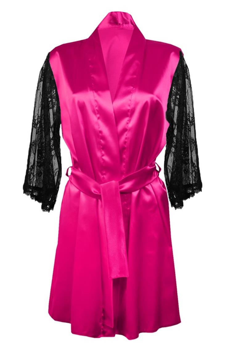 DKaren Housecoat Elizabeth Dark Pink Velikost: L, Barva: tmavě růžová