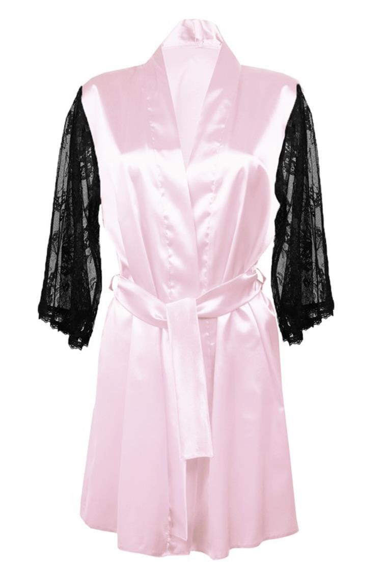 DKaren Housecoat Elizabeth Pink Velikost: XS, Barva: růžová