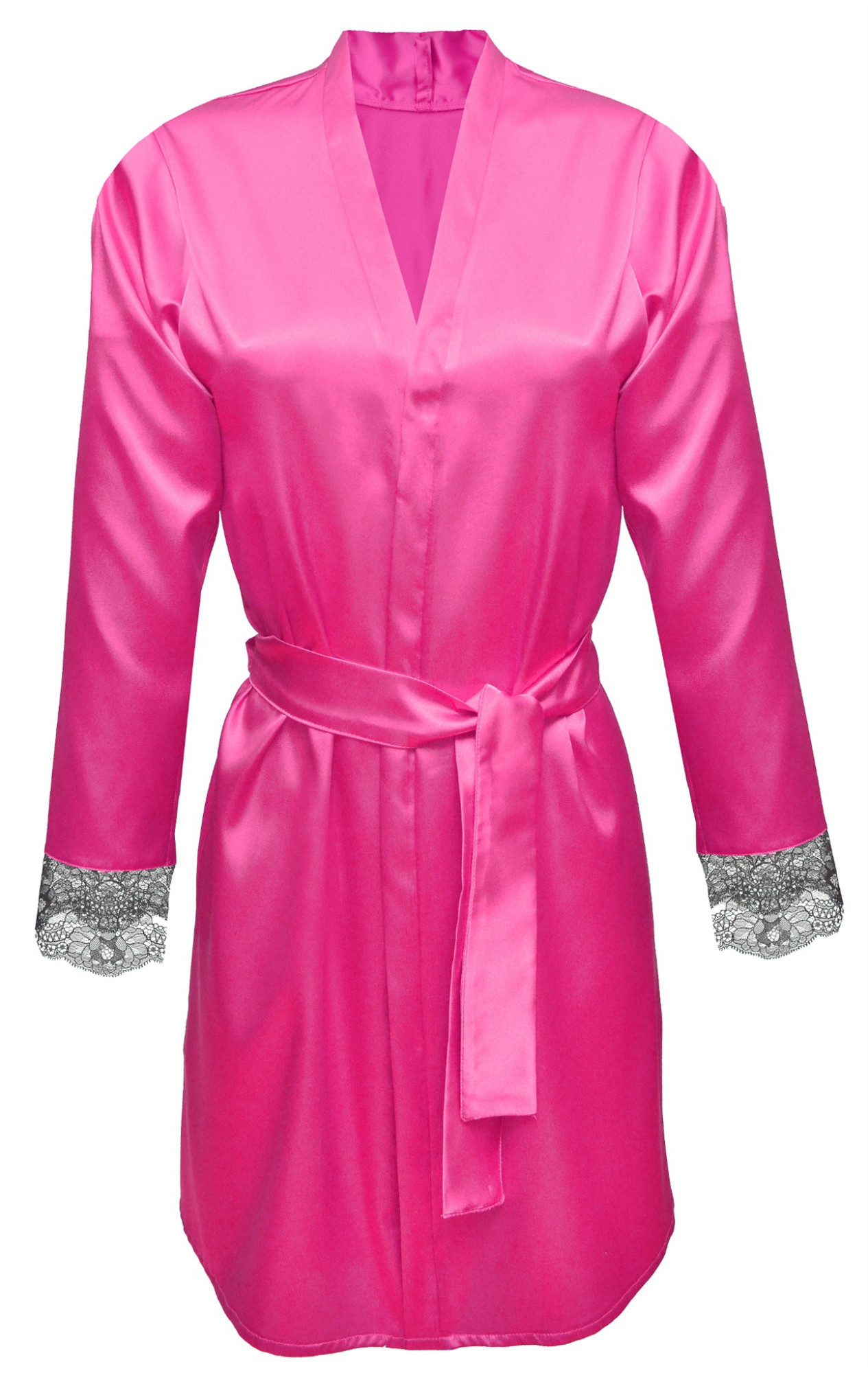 DKaren Housecoat Gina Dark Pink XS tmavě růžová