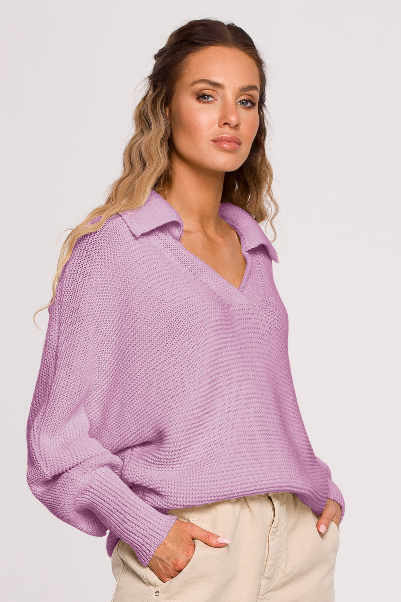 Svetr Made Of Emotion M687 Lilac S/M