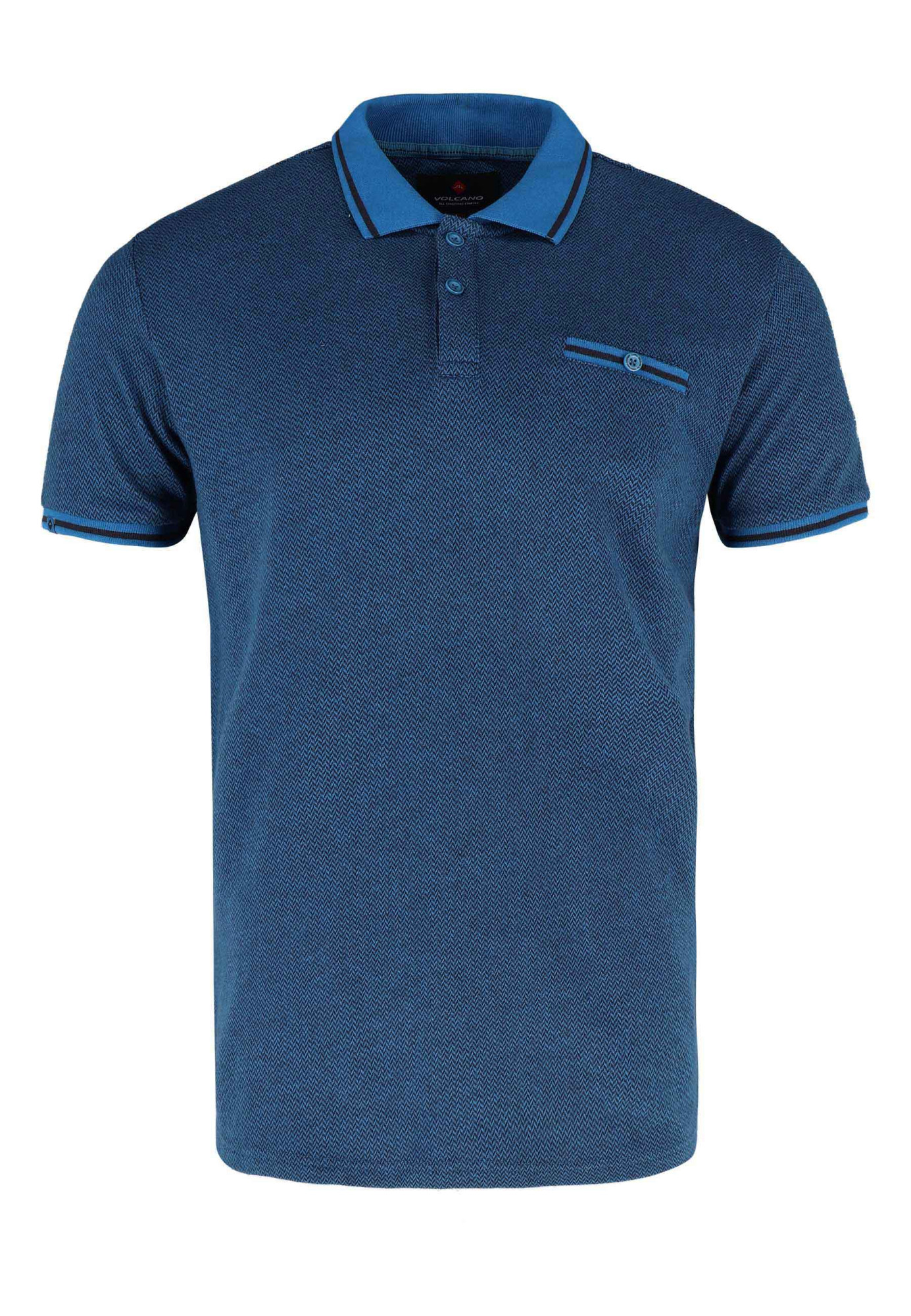 Tričko Volcano Polo T-Werto M35090-S23 Blue Melange L