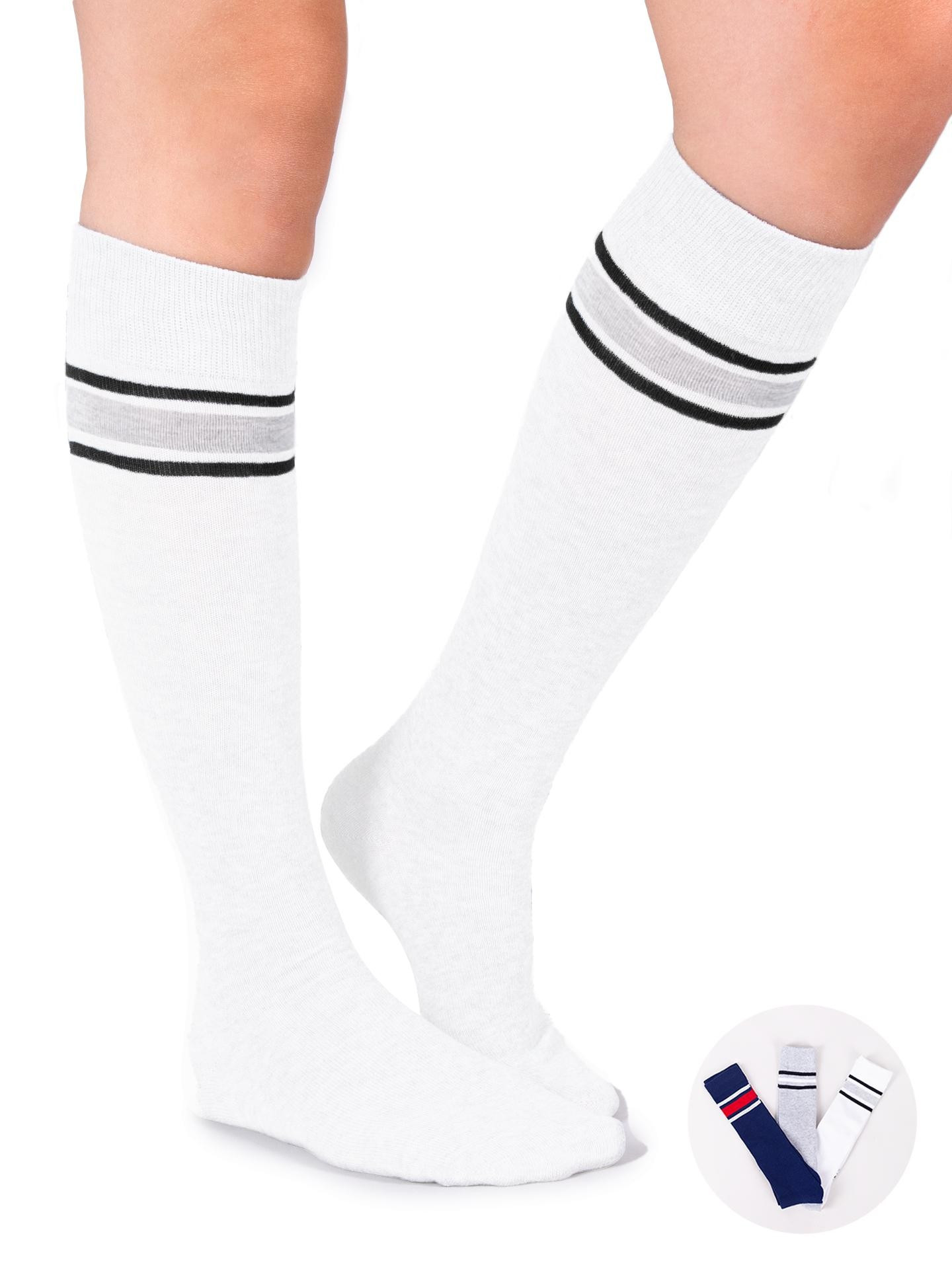 Yoclub 3Pack Girls' Knee-High Socks SKA-0048G-AA00-005 Multicolour 27-30