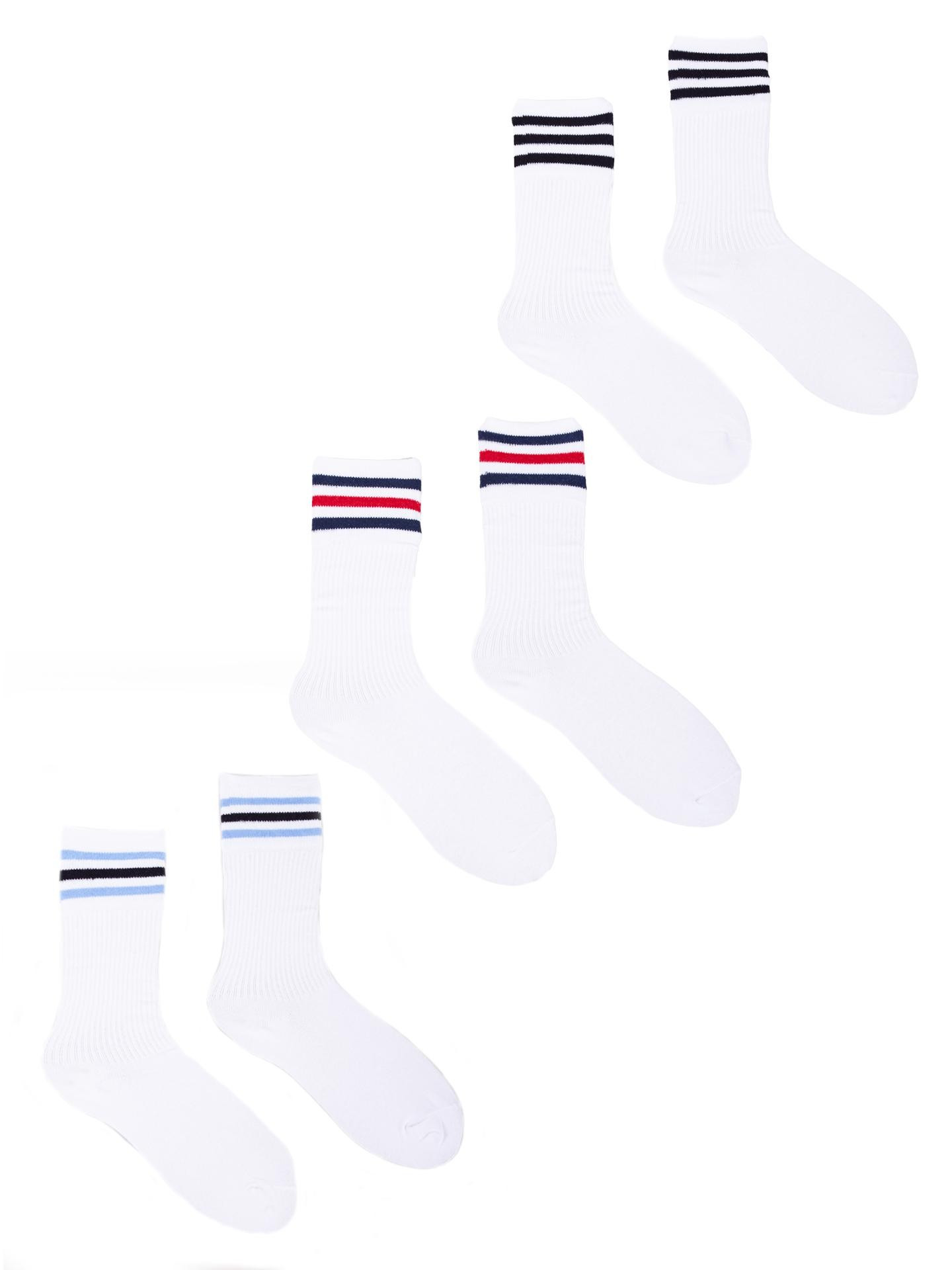 Yoclub Pánské ponožky Basic Colours 3-Pack SKA-0130U-0100 White Velikost: 43-46