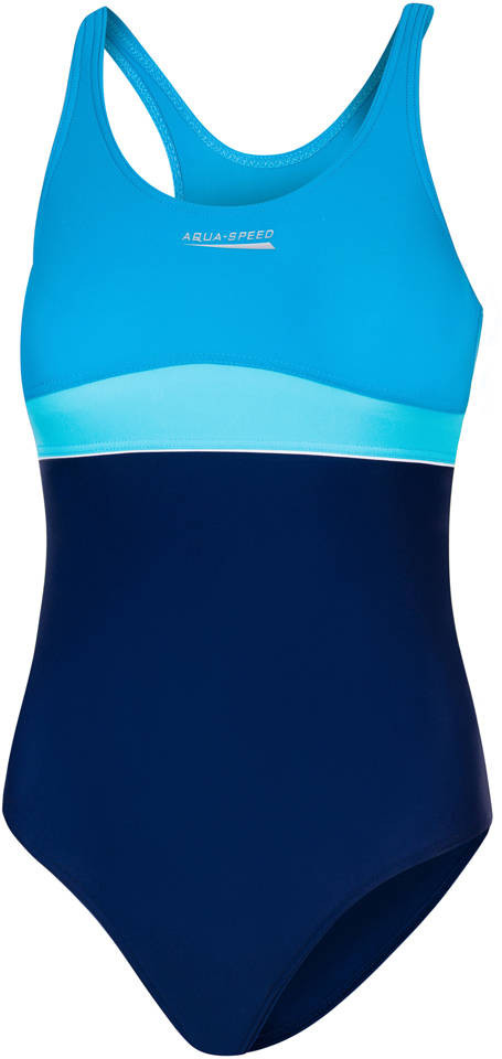 AQUA SPEED Plavky EMILY Navy Blue/Turquoise Velikost: 158