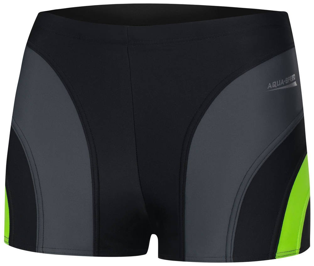 AQUA SPEED Plavecké šortky Sasha Black/Grey/Green Pattern 138 L