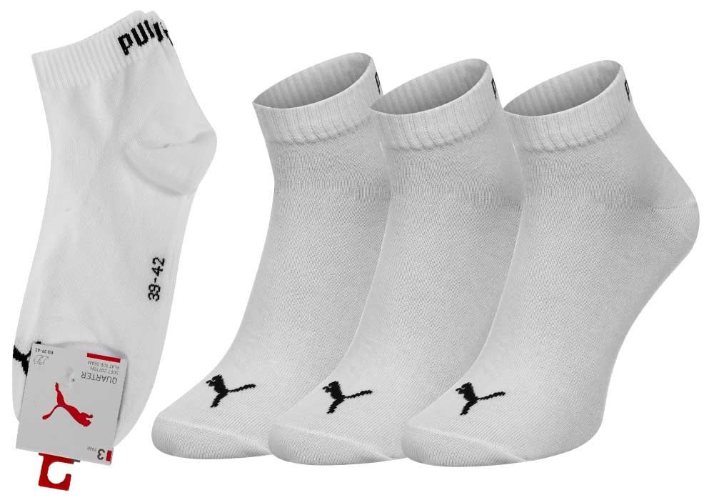 Puma 3Pack Ponožky 906978 White 43-46