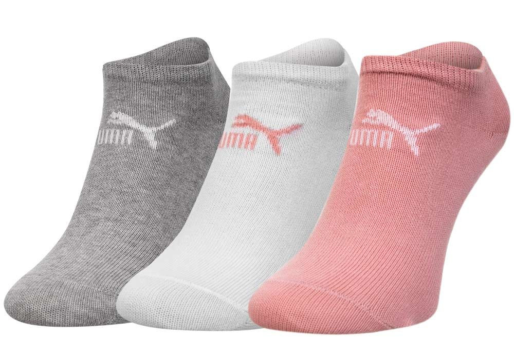 Puma 3Pack Ponožky 887497 Růžová/šedá/bílá 39-42