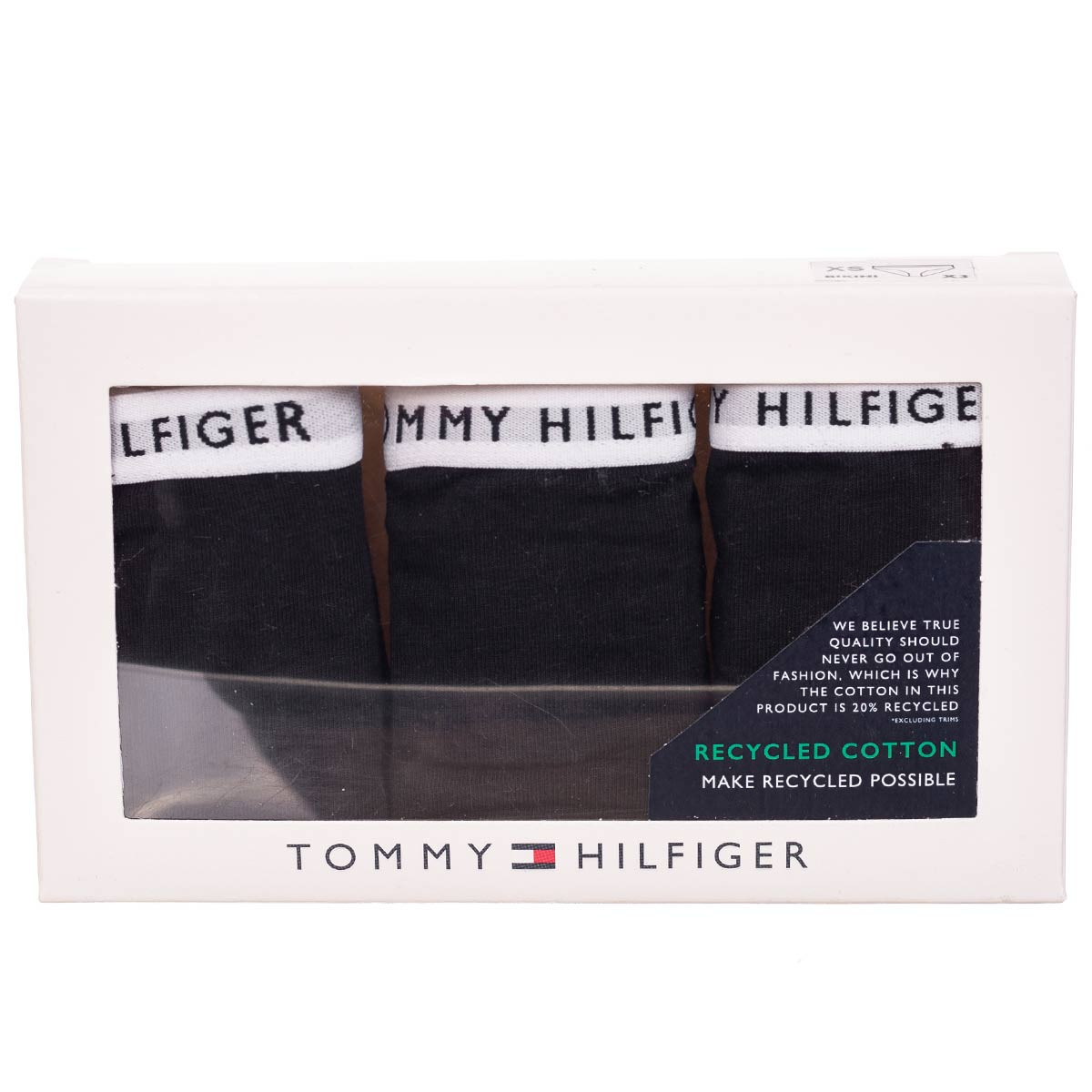 Tommy Hilfiger 3Pack tanga kalhotky UW0UW02828 Black XS