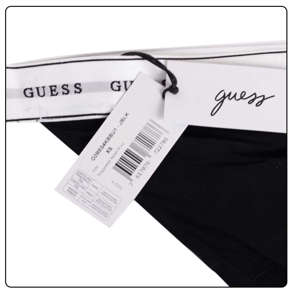 Guess Tanga kalhotky O2BE04KBBU1JBLK Black S