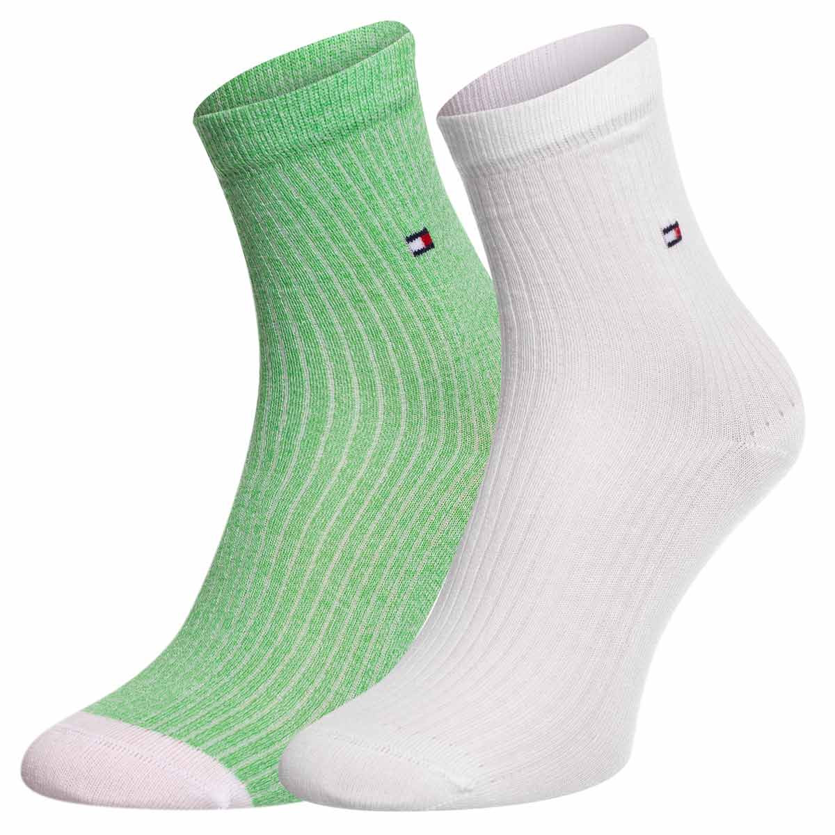 Ponožky Tommy Hilfiger 2Pack 701222646004 White/Green 39-42