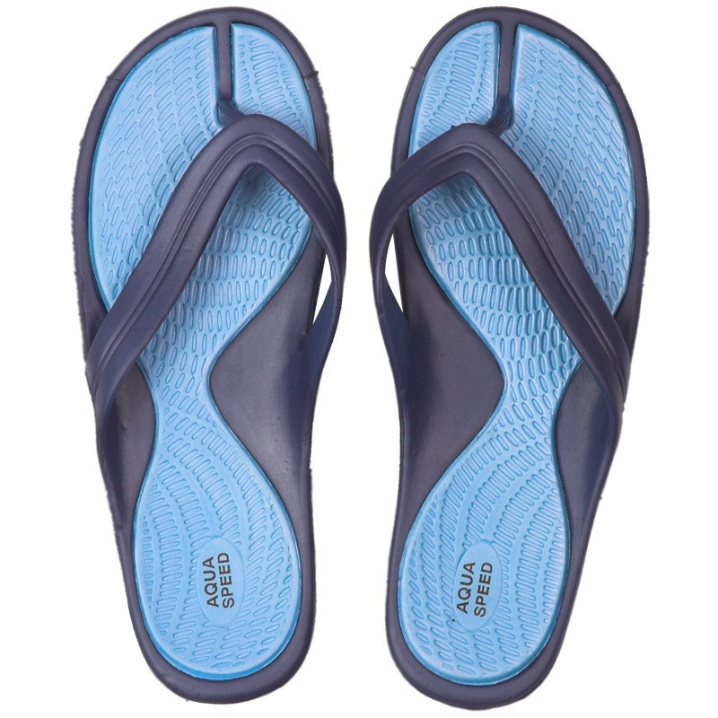 AQUA SPEED Unisex's Pool Slippers Aruba Navy Blue