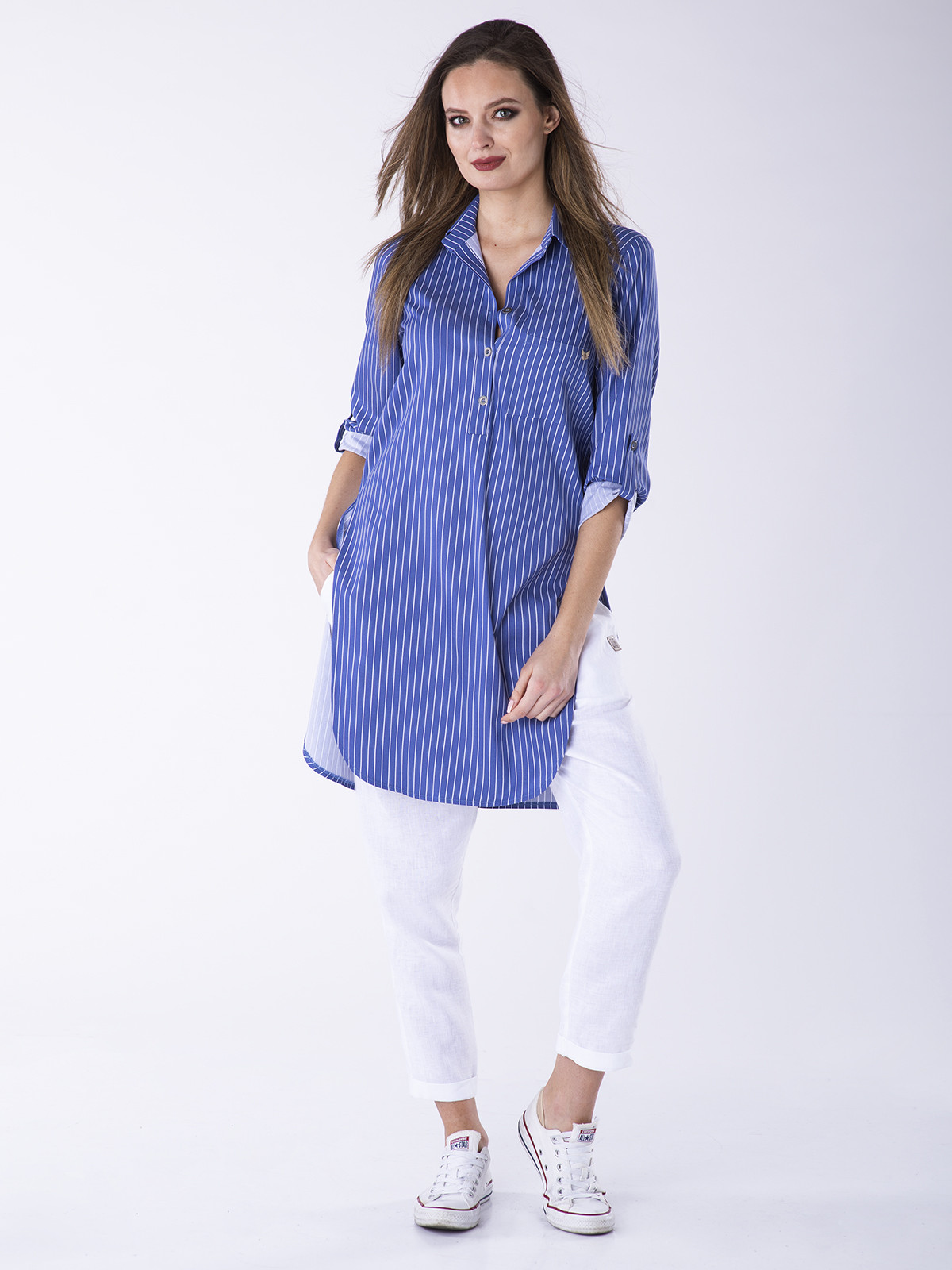 Košile Look Made With Love 715 Tenerife 2 Blue M/L